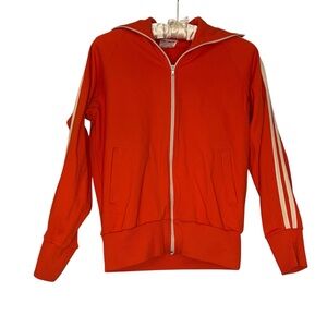 Vintage 70s Track Suit Jacket Orange Nylon Retro Sport Zip Streetwear Econo-jet